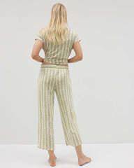 Soma / Cropped Pajama Pants CHILL STRIPE CHAMPAGNE