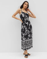 Soma / Paradiso Midi Bra Dress PEACEFUL FLORA BLK