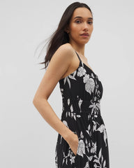 Soma / Paradiso Midi Bra Dress PEACEFUL FLORA BLK