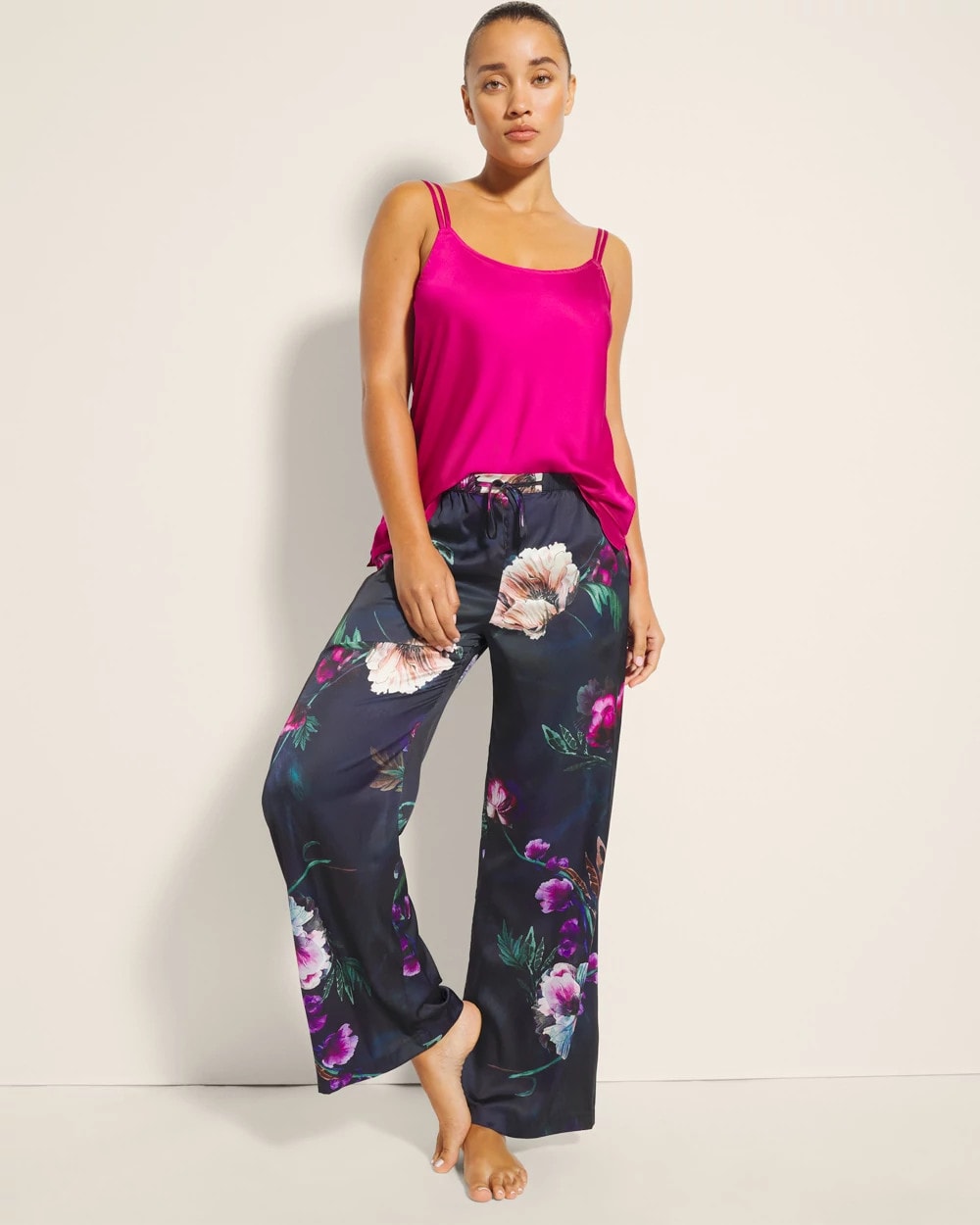 Soma / Printed Pajama Pants FLEUR EVER DRAMA NAVY