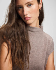 Soma / Premier Knit Sweater Funnel Neck Midi Dress HEATHER FAWN
