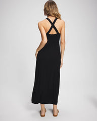 Soma / Soft Jersey Twist Front Maxi Dress BLACK