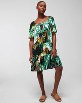 Soma / Tiered Short Bra Dress BUNGALOW PALMS COCONUT