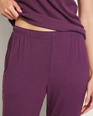Soma / Rib Ankle Pajama Pants BLACKBERRY WINE