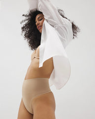Soma / Second Skin by Soma Mid-Level Shaping Seamless Thong WARM AMBER