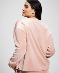 Soma / Velour Crewneck Sweatshirt ADOBE ROSE