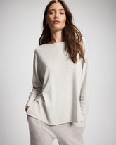 Soma / Ultra Soft Fleece Dolman Top HEATHER STONE