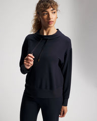 Soma / Ultrasoft Fleece Relaxed Funnel Neck Sweatshirt MIDNIGHT SKIES