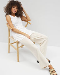 Soma / Rib Knit Sleeveless Top OPTIC WHITE