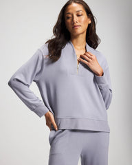 Soma / Ultrasoft Fleece Quarter Zip Sweatshirt PERFECT SKY