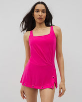 Soma / Beyond Control Grommets Swim Dress DRAGON FRUIT