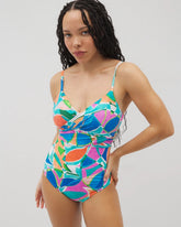 Soma / Beyond Control Captiva Island Draped V One-Piece TEAL