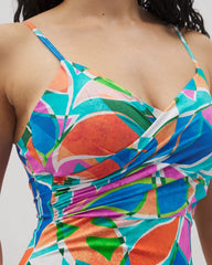 Soma / Beyond Control Captiva Island Draped V One-Piece TEAL