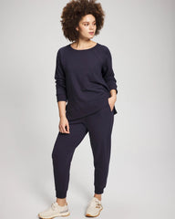 Soma / Essential Terry Crewneck Sweatshirt DEEP INDIGO