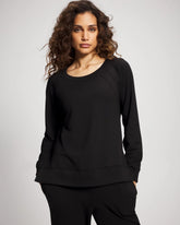 Soma / Essential Terry Crewneck Sweatshirt BLACK