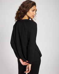 Soma / Essential Terry Crewneck Sweatshirt BLACK