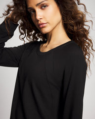 Soma / Essential Terry Crewneck Sweatshirt BLACK