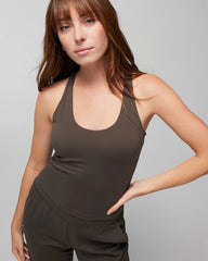 Soma / 24/7 Racerback Bra Tank DARK GRAY OLIVE