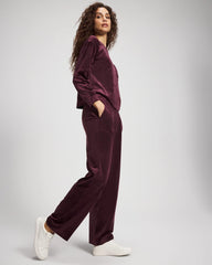 Soma / Velour Straight Leg Pants MERLOT