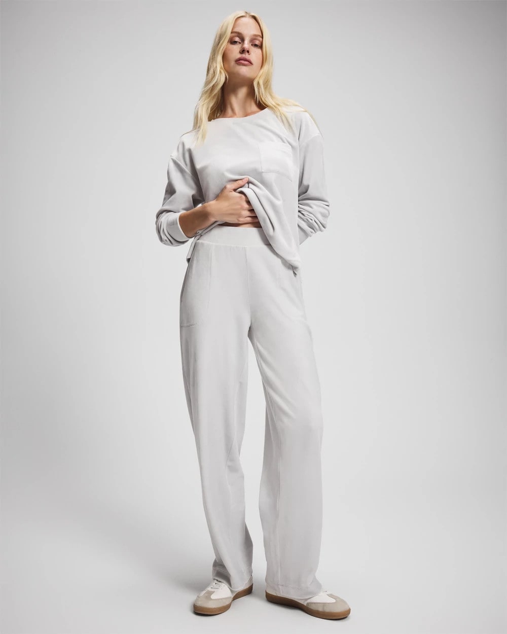 Soma / Velour Straight Leg Pants VAPOR GRAY