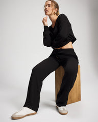 Soma / Ultrasoft Fleece Straight Leg Pant BLACK