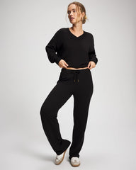 Soma / Ultrasoft Fleece Straight Leg Pant BLACK