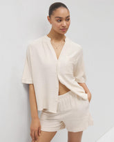Soma / Crinkle Knit 5 Inch Short PARCHMENT