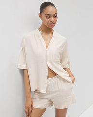 Soma / Crinkle Knit 5 Inch Short PARCHMENT