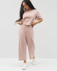 Soma / Wide Leg Crop Pant HEATHER CLAY