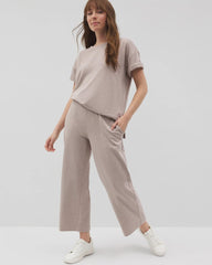 Soma / Wide Leg Crop Pant HEATHER MINK
