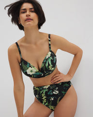 Soma / Twist Bikini Top TROPICAL TWIST BLACK