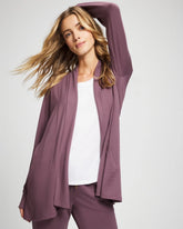 Soma / Ultrasoft Fleece Cardigan PURPLE FLINT