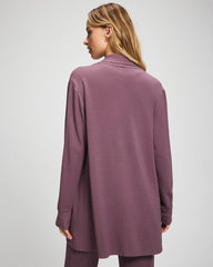 Soma / Ultrasoft Fleece Cardigan PURPLE FLINT