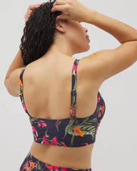 Soma / Soma Swim V-Wire Cropped Bikini Top LE TIGRE TROPICAL NAVY