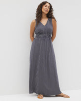 Soma / Riviera Surplice Maxi Bra Dress DESTIN STRIPE NAVY