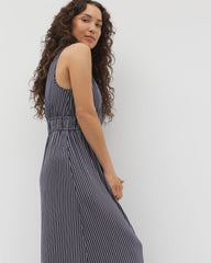 Soma / Riviera Surplice Maxi Bra Dress DESTIN STRIPE NAVY