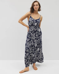 Soma / Rio Maxi Bra Dress MEANDERING GARDEN A NAVY
