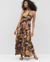 Soma / Goddess Tiered Maxi Dress PARROT-DISO PLUME G FR
