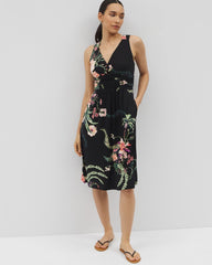 Soma / Cross Back Strap Bra Dress PARADISE PLUMES DRAMA G B