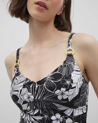 Soma / Scoop Neck Tankini BLACK