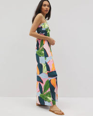 Soma / Retreat Maxi Bra Dress FLIRTY FLORA DARK SEA