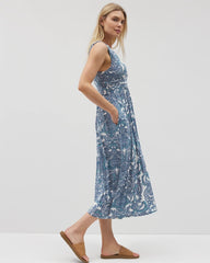 Soma / Goddess Midi Bra Dress SHOW OFF PAISLEY COCONUT