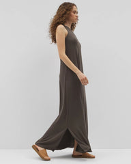 Soma / One-Shoulder Maxi Bra Dress DARK GRAY OLIVE