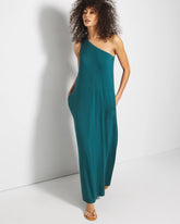 Soma / One-Shoulder Maxi Bra Dress DEEP TEAL