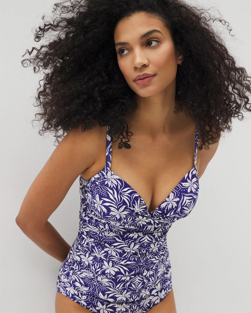 Soma / Twist Tankini Top TROPIC TILES TRUE BLUE