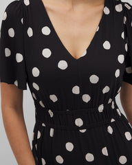Soma / Oasis Midi Bra Dress MOVEMENT DOT BLACK