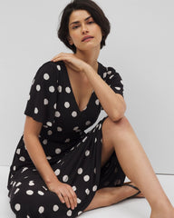 Soma / Oasis Midi Bra Dress MOVEMENT DOT BLACK