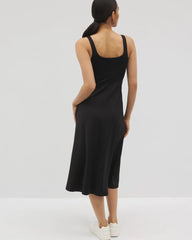 Soma / Lounge Square Neck Midi Dress BLACK
