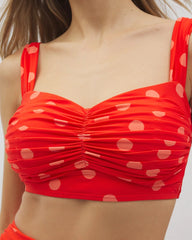 Soma / Soma Swim Ruched Bikini Top MOVEMENT DOT MINI CORAL