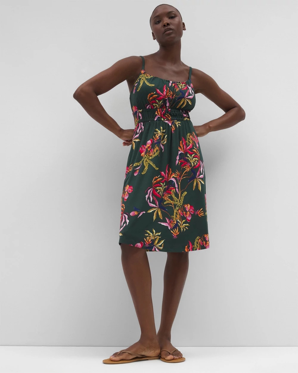 Soma / Paradiso Short Bra Dress SUNRISE FLORA M EMERALD